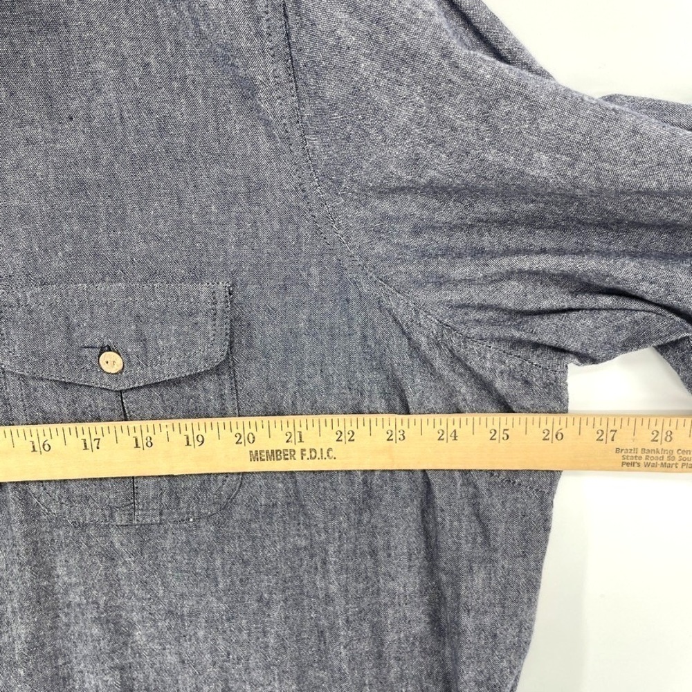 Caribbean Joe Shirt Women Plus 2X Roll Tab Button Drawstring Safari Utility - Picture 3 of 9